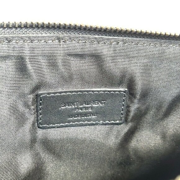 Saint Laurent Hunting Black and White Skull Printed Nylon Zipped Ipad Sleeve - Picture 8 of 9